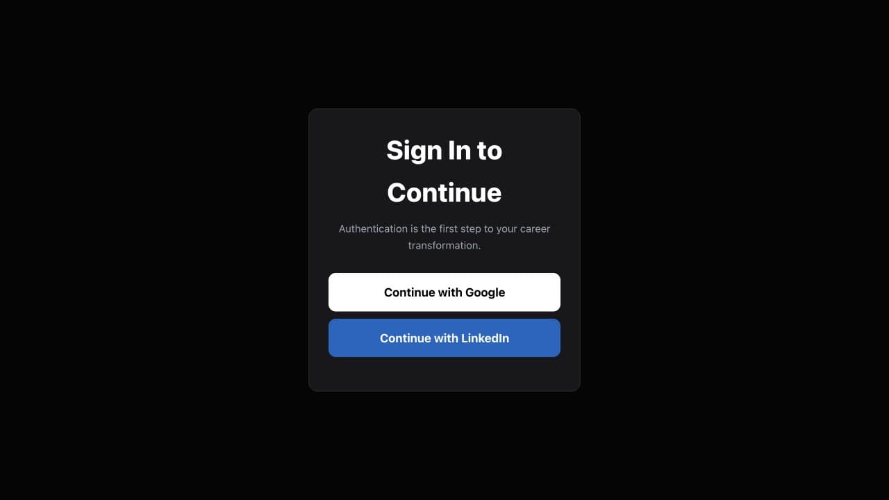 Velexar sign-in page with Google and LinkedIn authentication options.